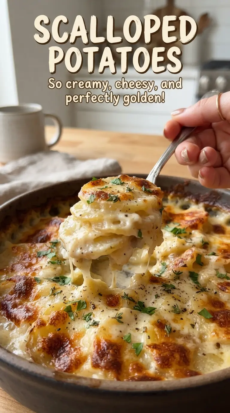Scalloped Potatoes creamy golden layered
