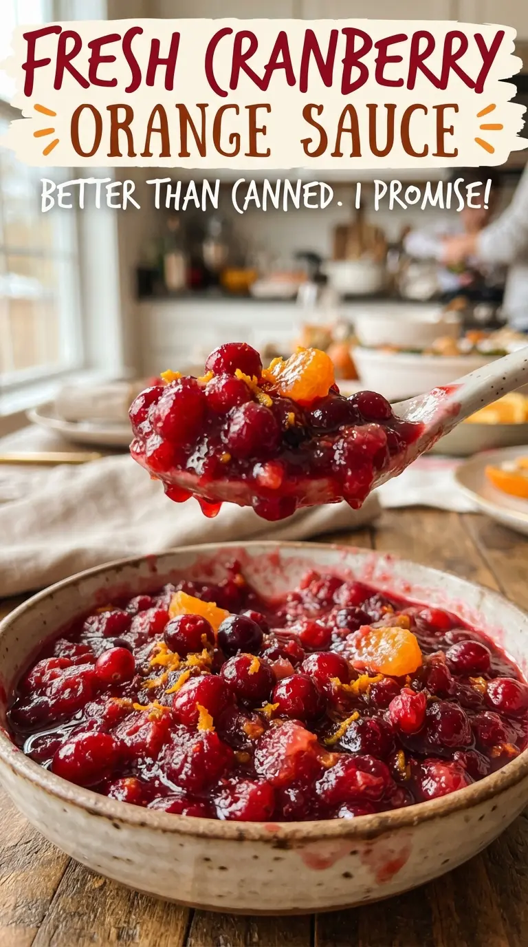 Fresh Cranberry Orange Sauce bright citrus, juicy berries