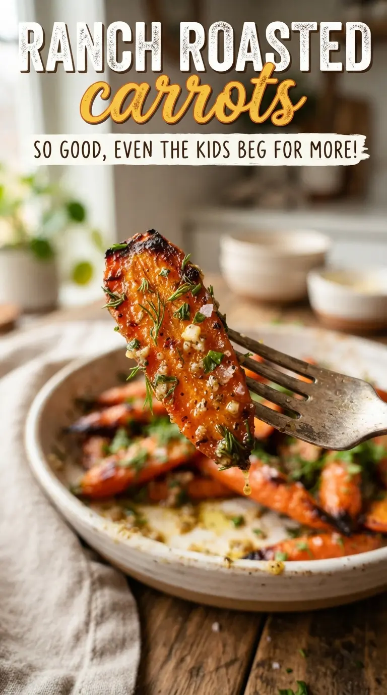 Ranch Roasted Carrots golden herby Parmesan