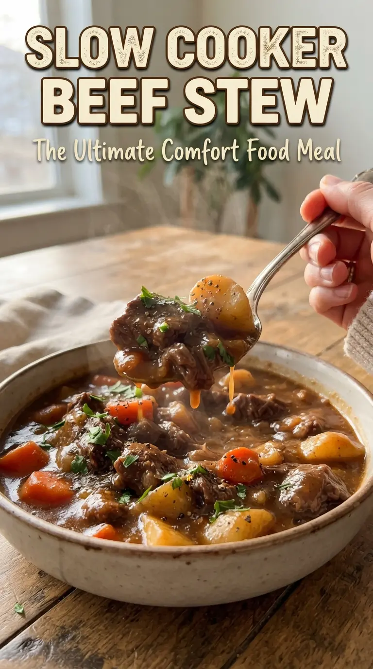 Slow Cooker Beef Stew hearty glossy