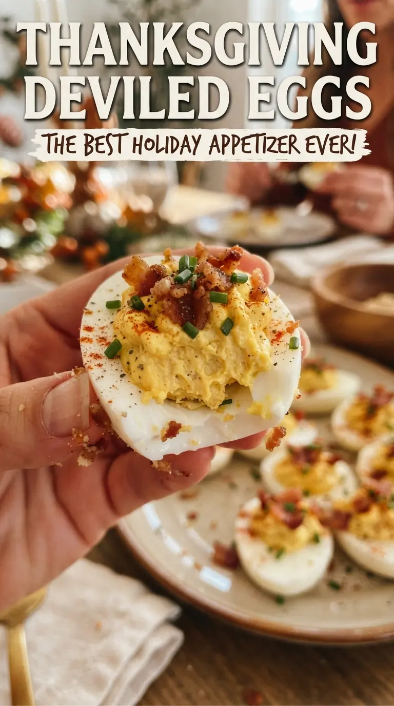 Thanksgiving Deviled Eggs turkey-style creamy smoky